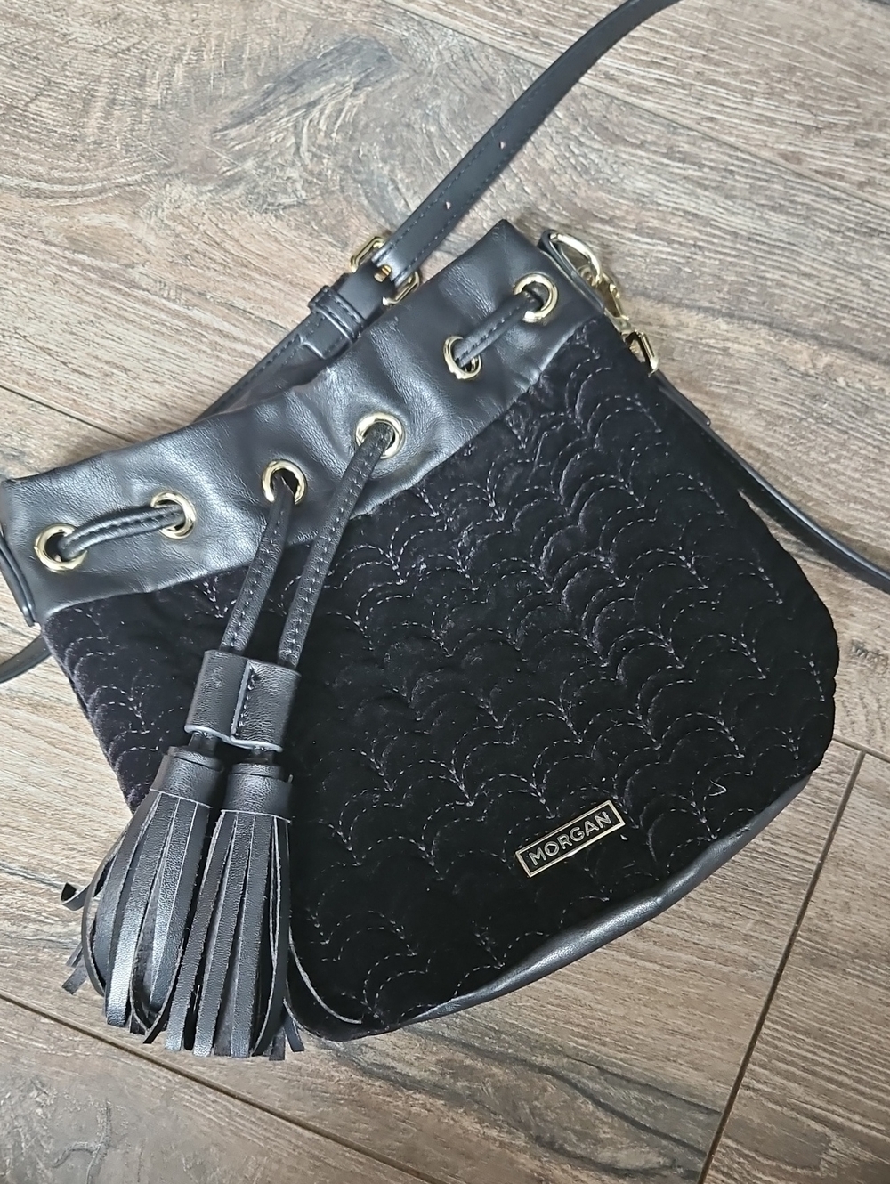 Velvet crossbody bag